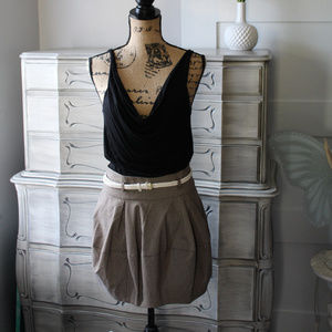 Forever 21 Sele Houndstooth Belted Mini Skirt